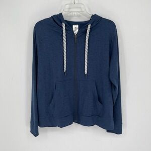 Member's Mark Women's Blue Cove Heather Favorite Soft Zip Hoodie Size XL